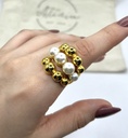 Anillo Perlas bicolor